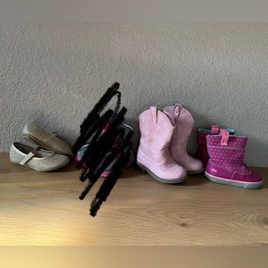 Toddler girl size 5 shoe/boot bundle